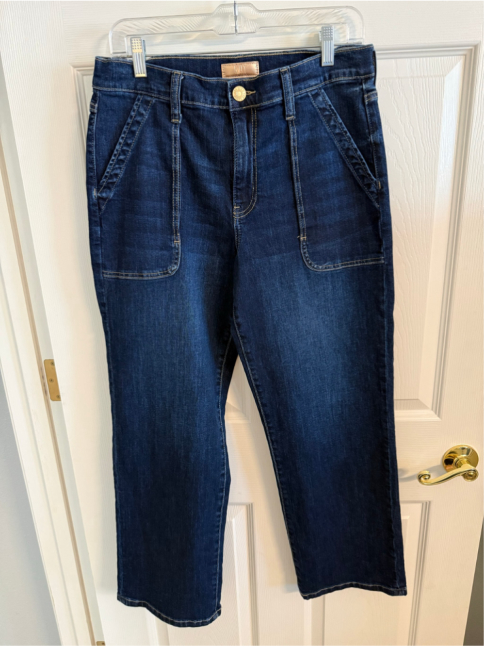 Kut From The Kloth Avery Jeans Sz 10 High Rise Easy Straight Leg EUC